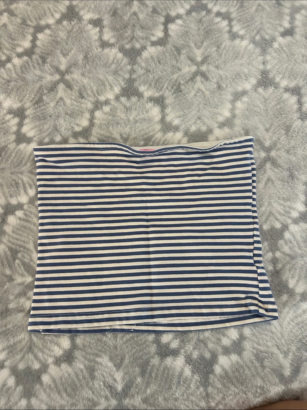Edikted Blue and White Striped Tube Top